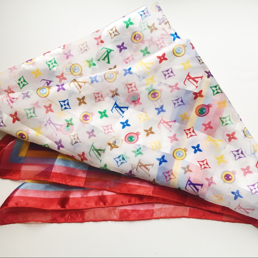 SOLD ON DEPOP * FUN EYE PRINTED SCARF *